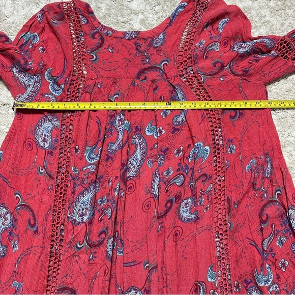Fre People Paisley Red Women's Top Size XS - Picture 9 of 9